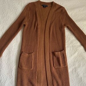 Cozy Brown Knit Cardigan Sweater